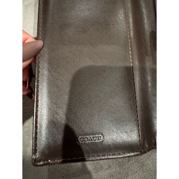 Women's Coach Brown & Beige Signature Canvas Wallet One Size - Picture 5 of 11